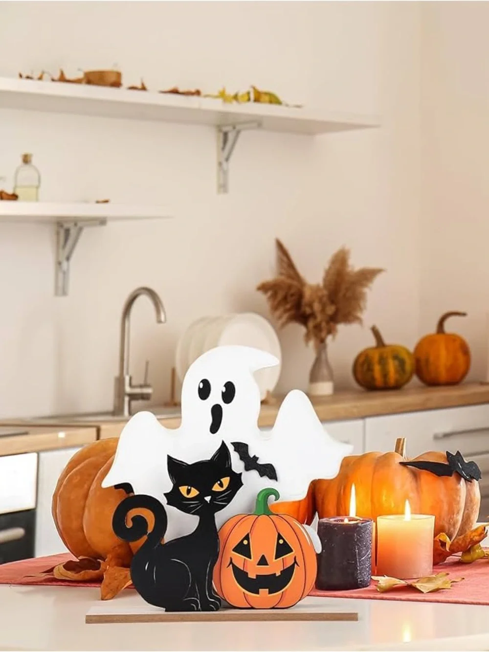 Spooky Tabletop Decor • Ghost/Cat/Pumkin